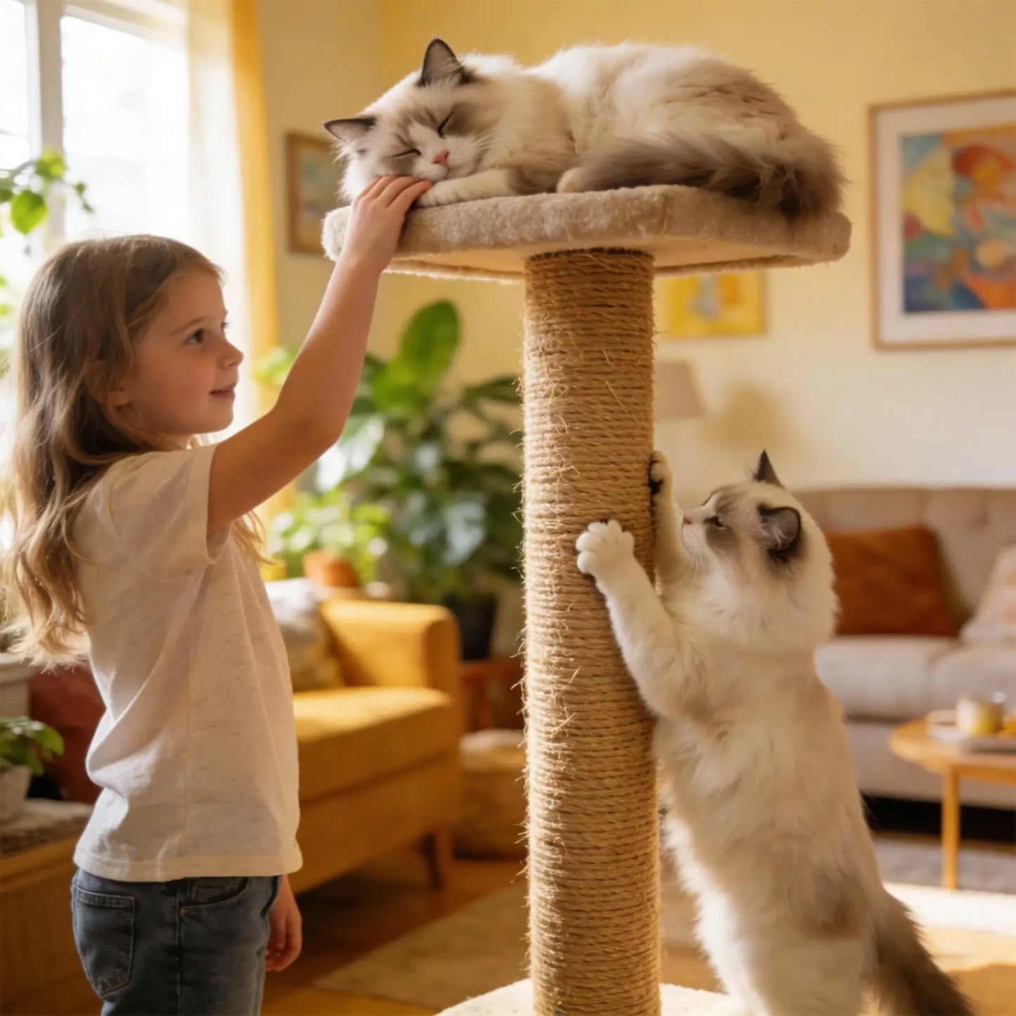 Natural Sisal Rope Cat Scratcher Replacement Wrap – 164 ft