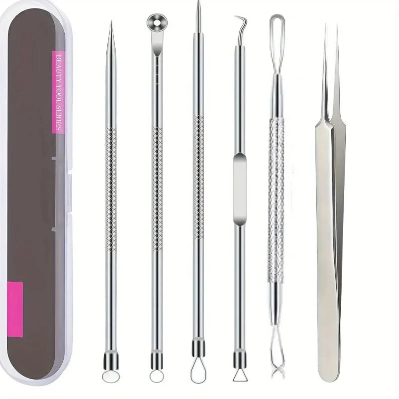 Stainless Steel Blackhead & Blemish Removal Tool Set