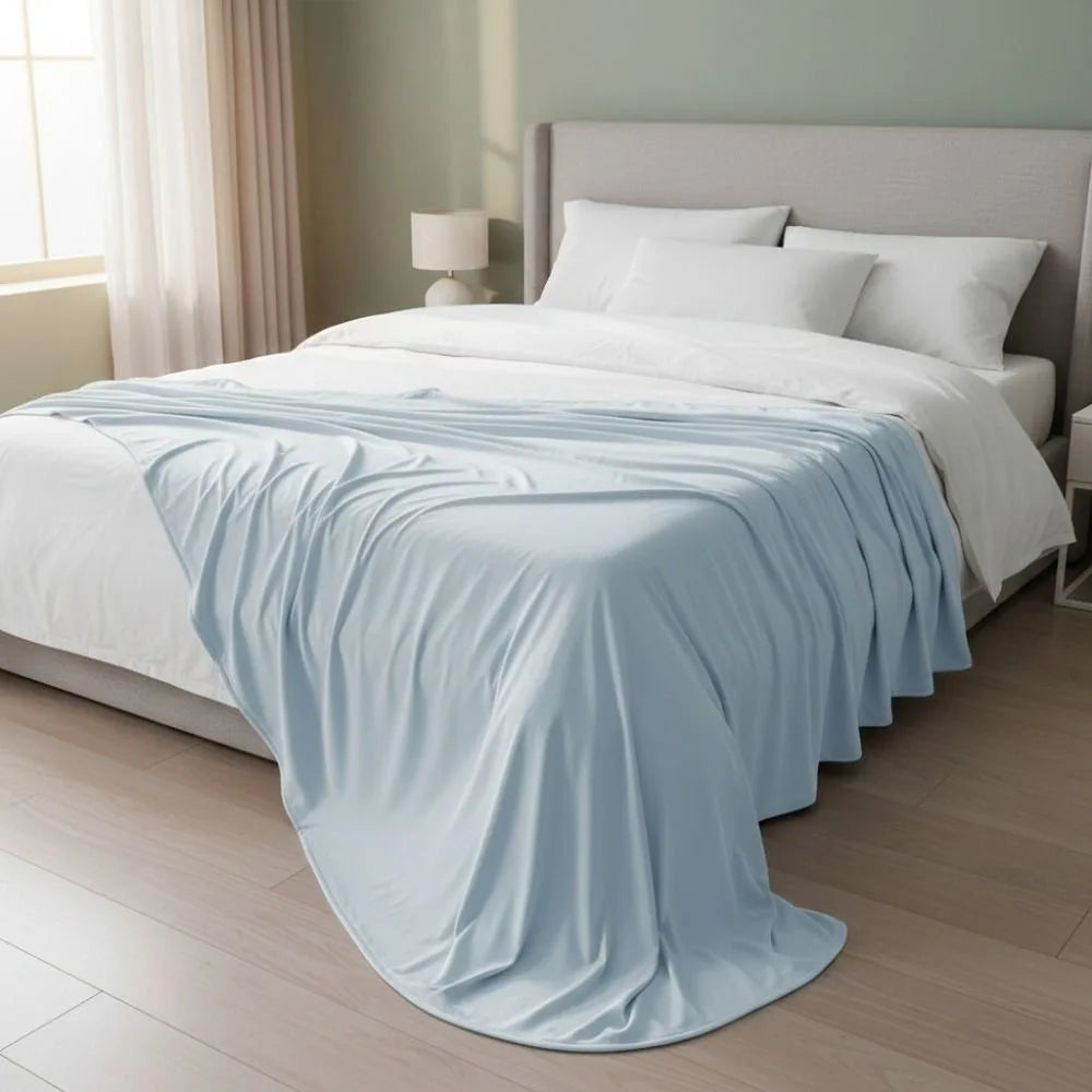 Ultra Soft Cooling Throw Blanket – Lightweight Breathable Summer Quilt