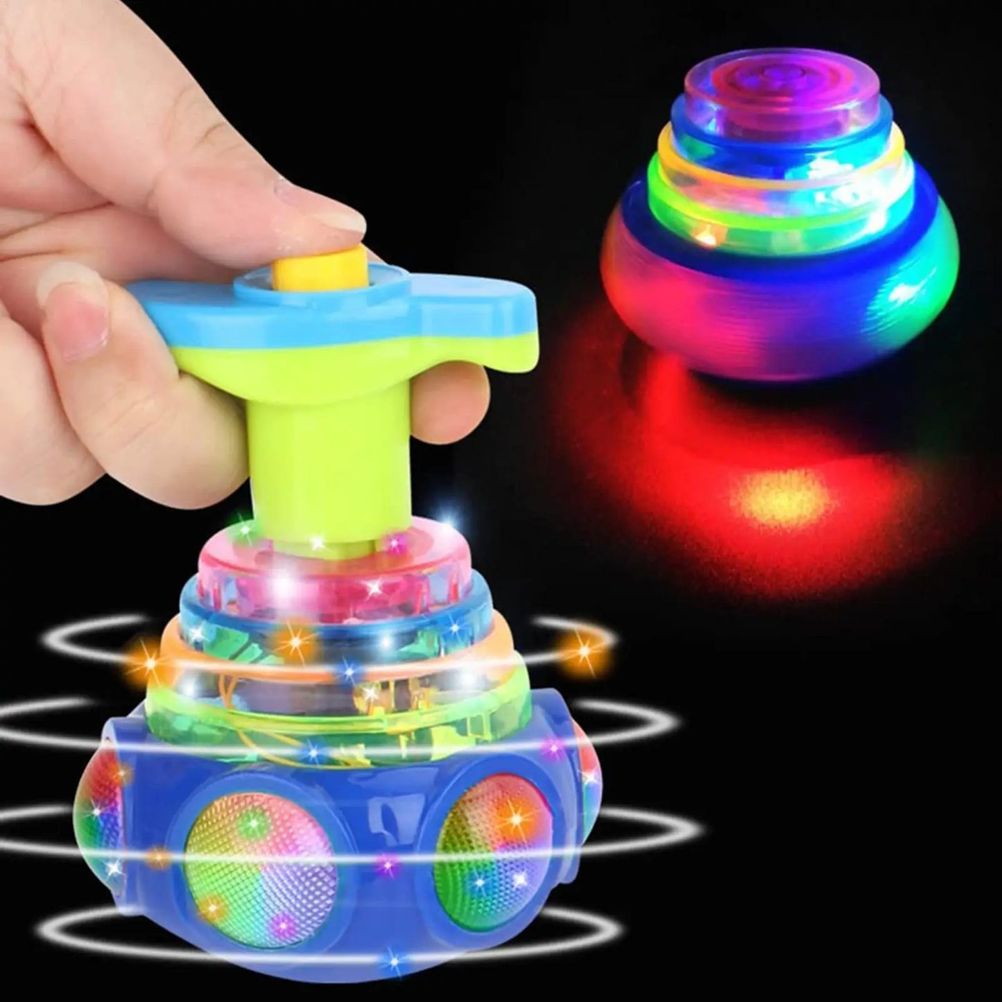 LED Music Spinnings Top Toy Flashing Lights & SoundsFun Gyroscope For Toddlers, Kids Party Favors, Birthday Gifts & Sensory Play Peaceful Pleasures Health and Wellness