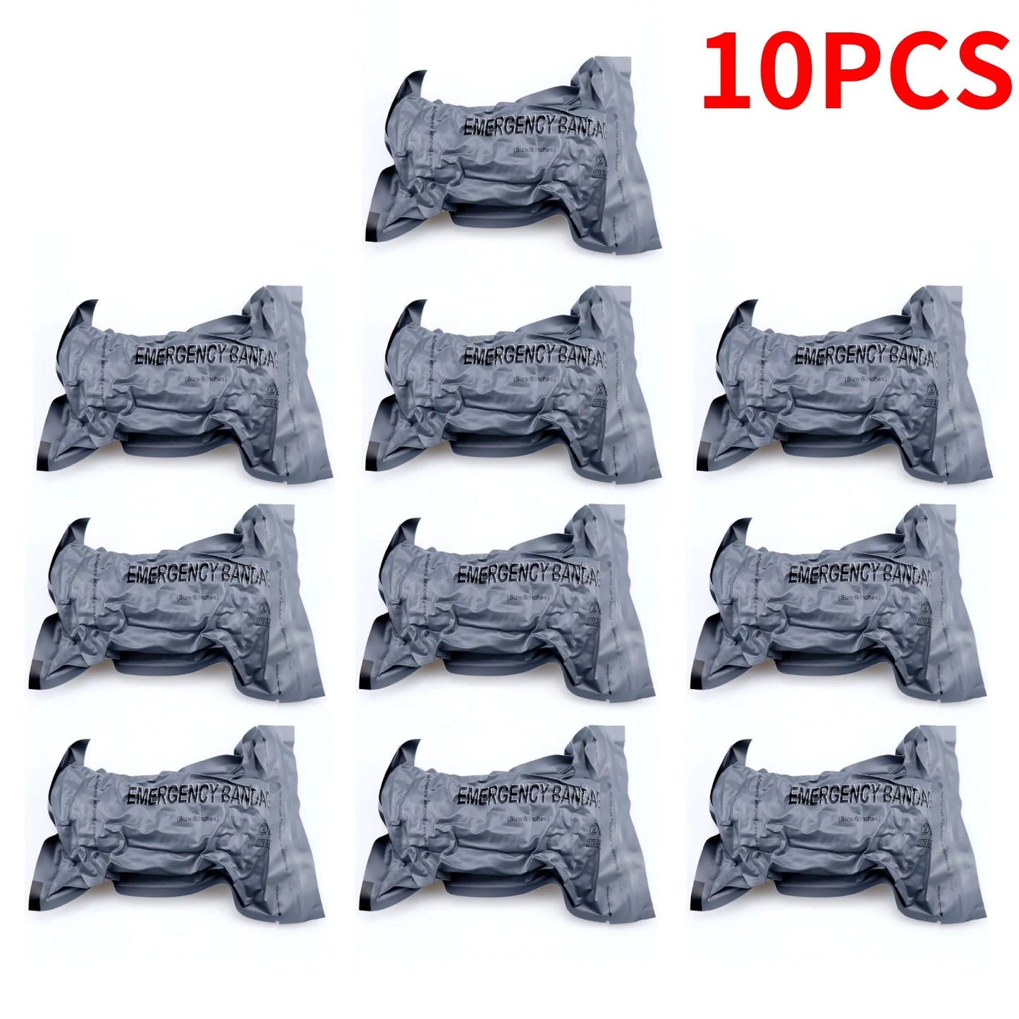 5/10PCS Israeli Bandage First Aid Trauma Hemostatic Bandage Kit Wound Traumatic Emergency Compression Bandages Medical Army Aid Peaceful Pleasures Health and Wellness 10PCS 6 inches