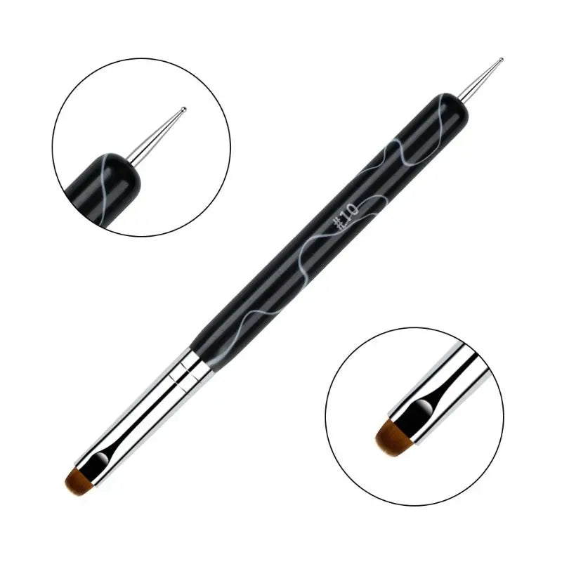 Dual-End Nail Art Brush & Dotting Pen Set – 4 Pcs Acrylic