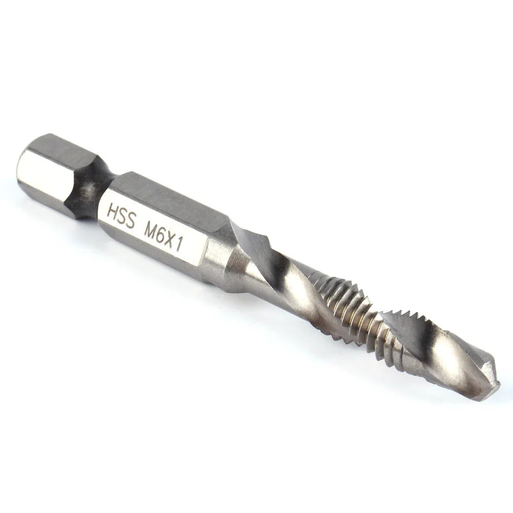 Hex Handle Tap Drill Bits M6 HSS 1 4 Shank Taper Power Tool Part Bit