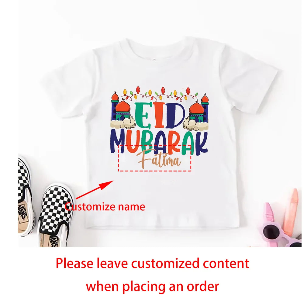 Custom Eid Mubarak T-Shirt | Family Muslim Holiday Tee