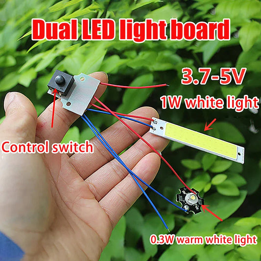 Dual LED Light Board with Switch DC 3.7–5V DIY Lamp Module LED Light Module Oasis Select Default Title