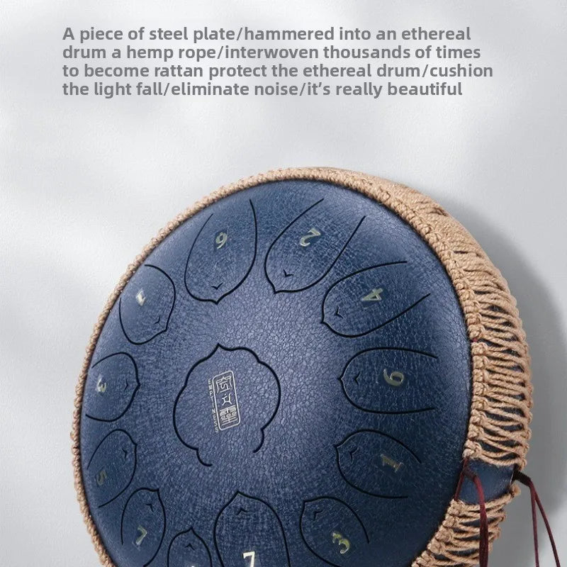 Suitable 13 15 Tones Hand Decorating Steel Tongue Drum Hemp Rope