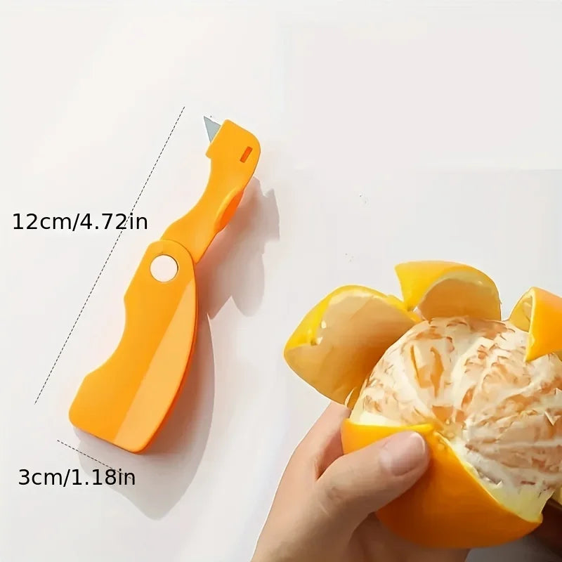 1pc/2pcs peeler,plastic folding handle fruit peeler tool,vegetable and fruit cutter,creative lemon and grapefruit peeler,kitchen Peaceful Pleasures Health and Wellness 1pc