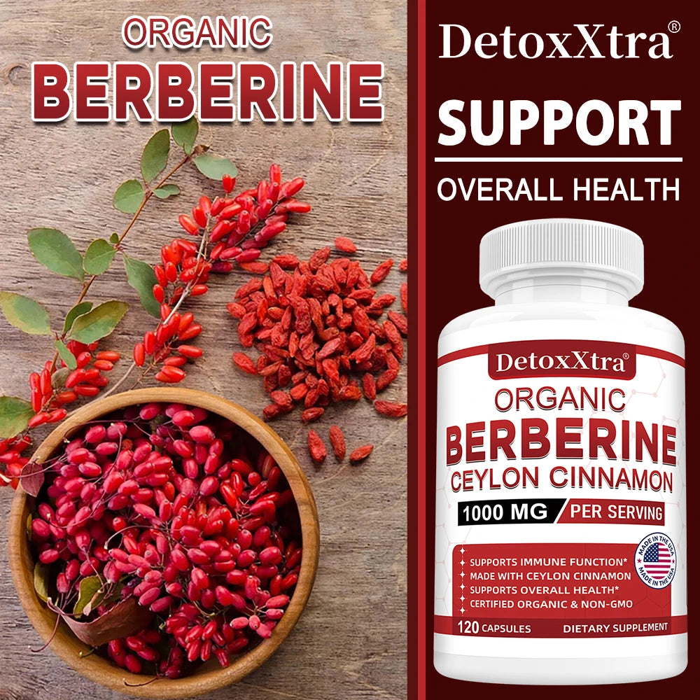 Berberine with Ceylon Cinnamon - Boosts Immunity, Promotes Digestive Health, Improves Bodily Functions, Increases Energy Levels Peaceful Pleasures Health and Wellness