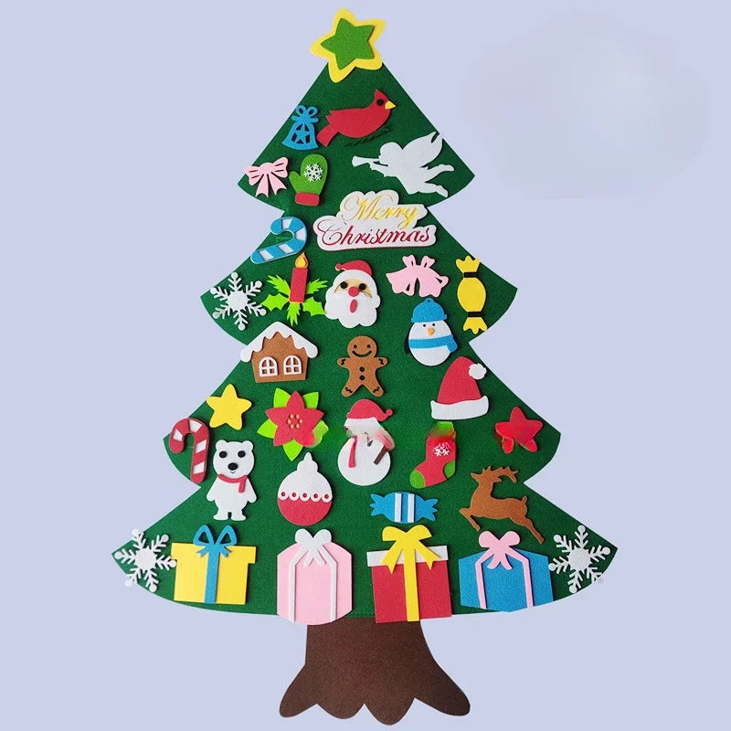 DIY Felt Christmas Tree Ornaments Set – Kids Hanging Decor