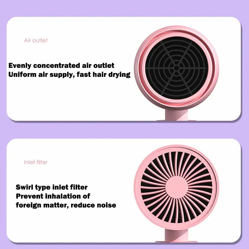 URGGU Folding Travel Hair Dryer | Anion Care & Carrying Bag