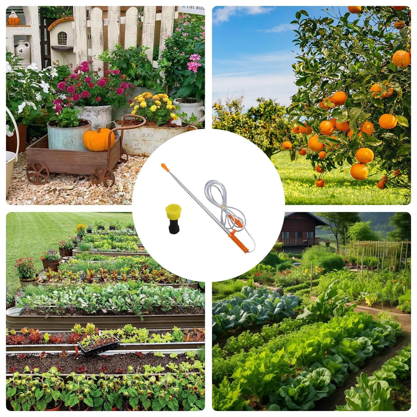 2.6m Telescopic Stainless Steel Spray Wand for Garden & Farm
