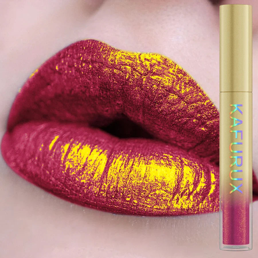KAFURUX Glitter Lip Gloss – 14 Shades, Metallic & Waterproof