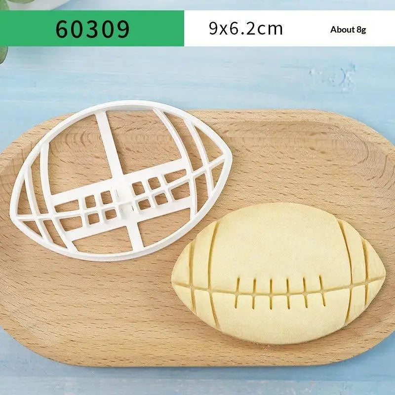Sports Cookie Cutter Set – Football, Rugby & Basketball Shapes