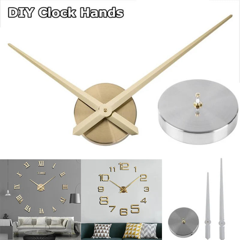 NewPractical Big Size for 3D Wall Clock Modern Home Decor Brief DIY Large Clock Needles Quartz Hour Hands Accessories Mechanism Peaceful Pleasures Health and Wellness