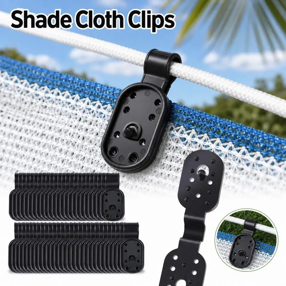 50Pcs Shade Cloth Clips Outdoor Lock Grip Plastic Clips Sunshade Netting Fastener Clamps Greenhouse Garden Net Fixing Peaceful Pleasures Health and Wellness