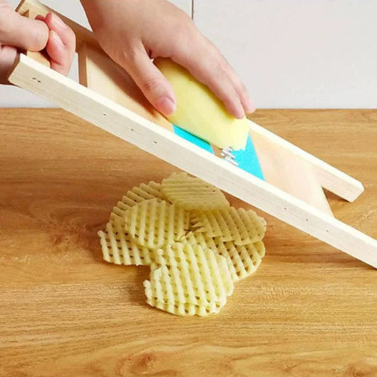 Practical Potato Grid Wiping Wave Knife Commercial Restaurant Home Fancy Slicer Cut Flower French Fries Potato Grid Cutting King Peaceful Pleasures Health and Wellness