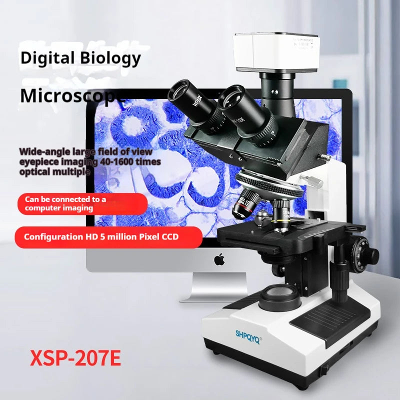 Professional Grade Biological Microscope with Optical Magnification of 40-1600X Suitable for Sewage Microbial Cell Inspection Peaceful Pleasures Health and Wellness