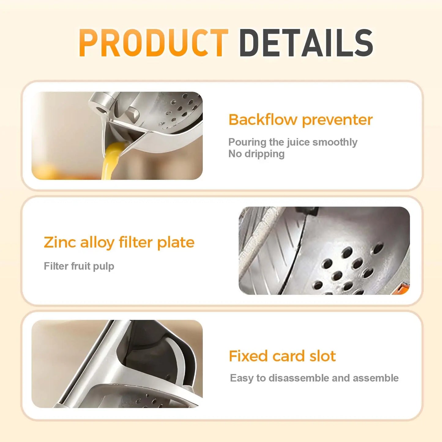 Real Aluminum Alloy Lemon Squeezer Citrus Juicer Hand Press Heavy Duty Manual Juicer Fruits Extractor Orange Grapefruit Presser Peaceful Pleasures Health and Wellness