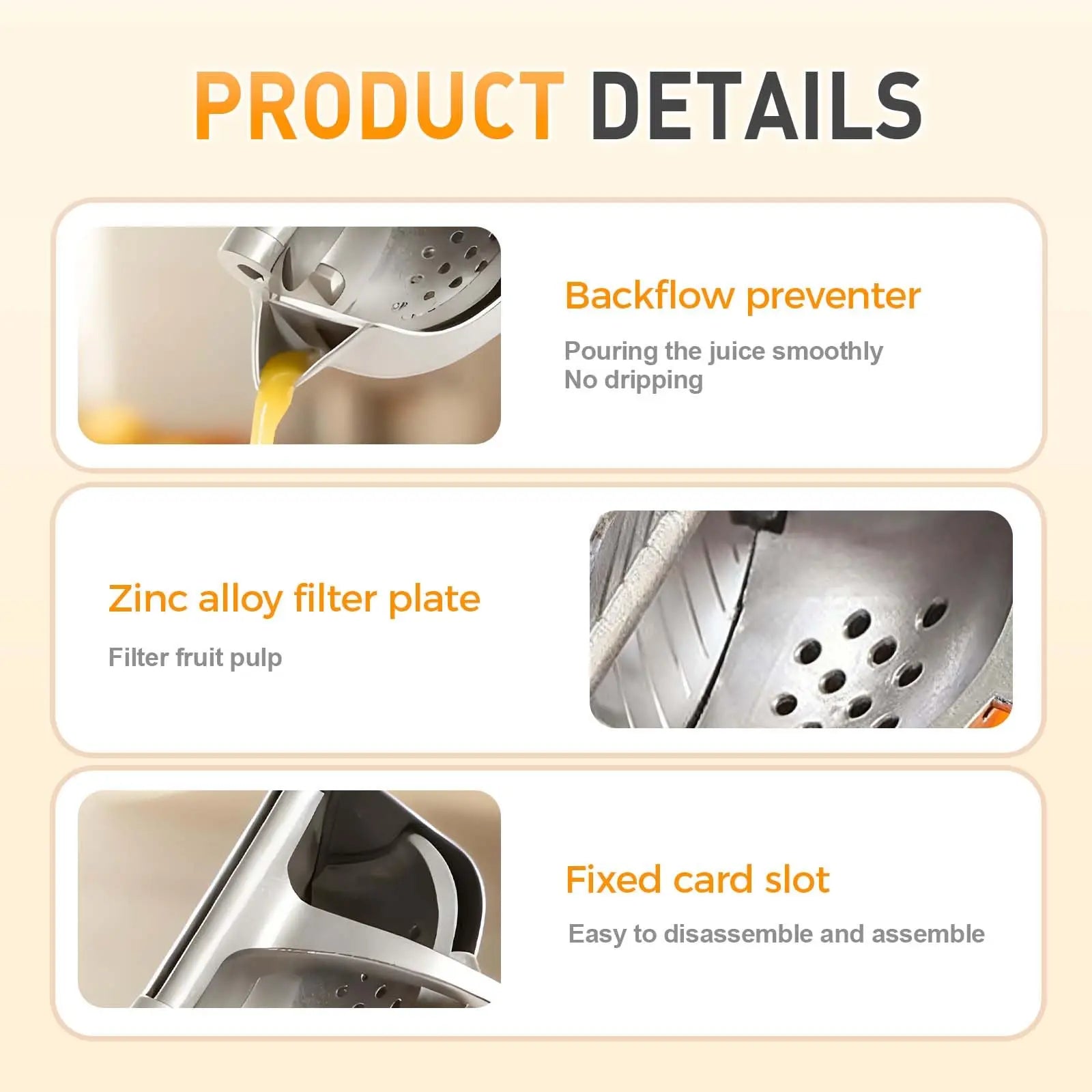 Real Aluminum Alloy Lemon Squeezer Citrus Juicer Hand Press Heavy Duty Manual Juicer Fruits Extractor Orange Grapefruit Presser Peaceful Pleasures Health and Wellness