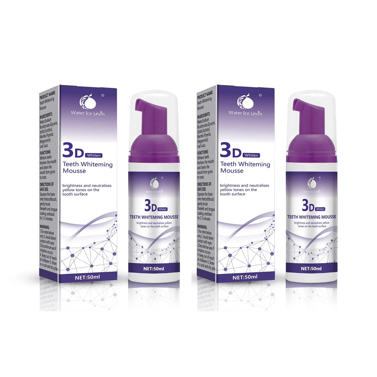 Purple Whitening Mousse Toothpaste 50ml – Fresh Breath & Deep Clean