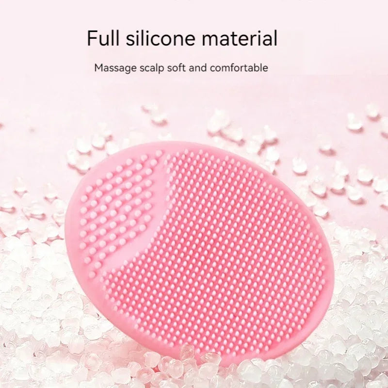 Silicone Face Wash Brush Clean Pores Baby Shampoo Brush Baby Bath Brush Soft Hair Round Shampoo Comb Home Use Peaceful Pleasures Health and Wellness