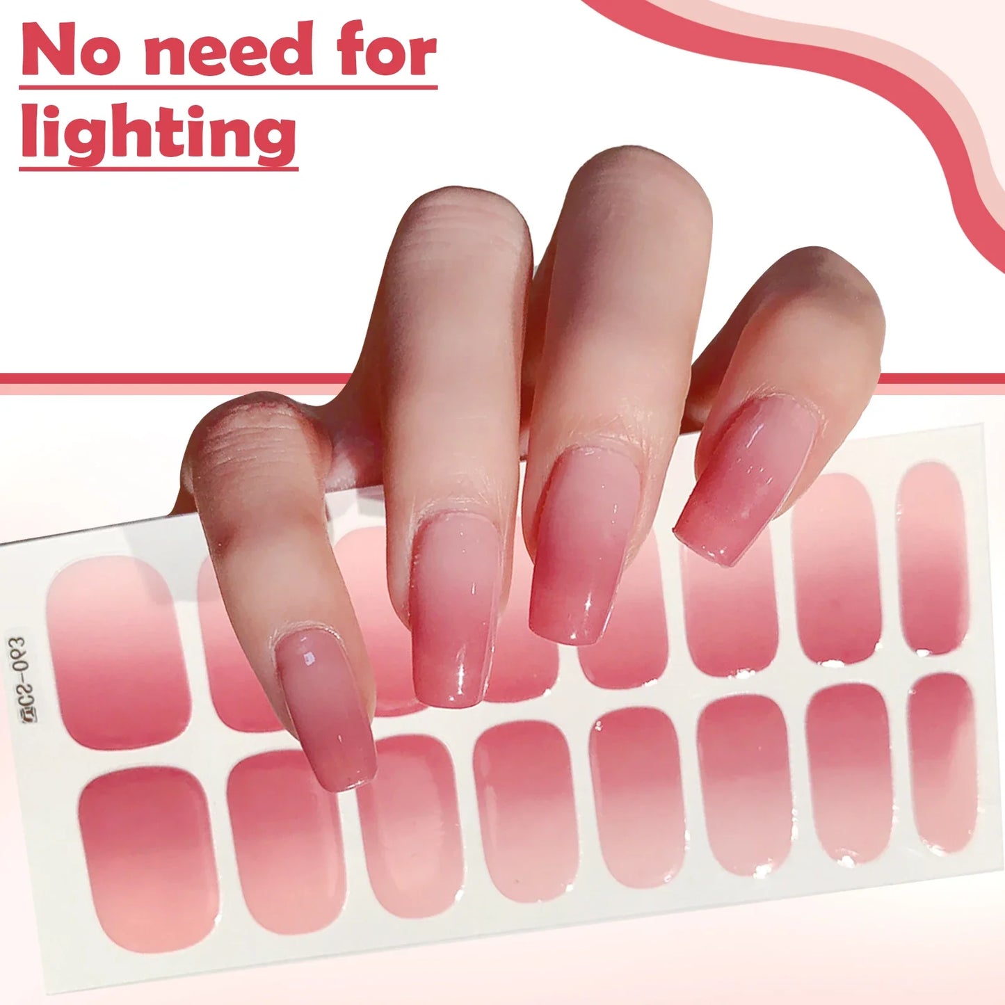 Gradient Ombre Nail Wraps – No-Lamp French Nail Stickers