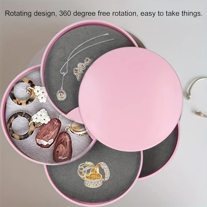 Multi-Layer Desktop Organizer with Lid | Jewelry & Makeup Storage