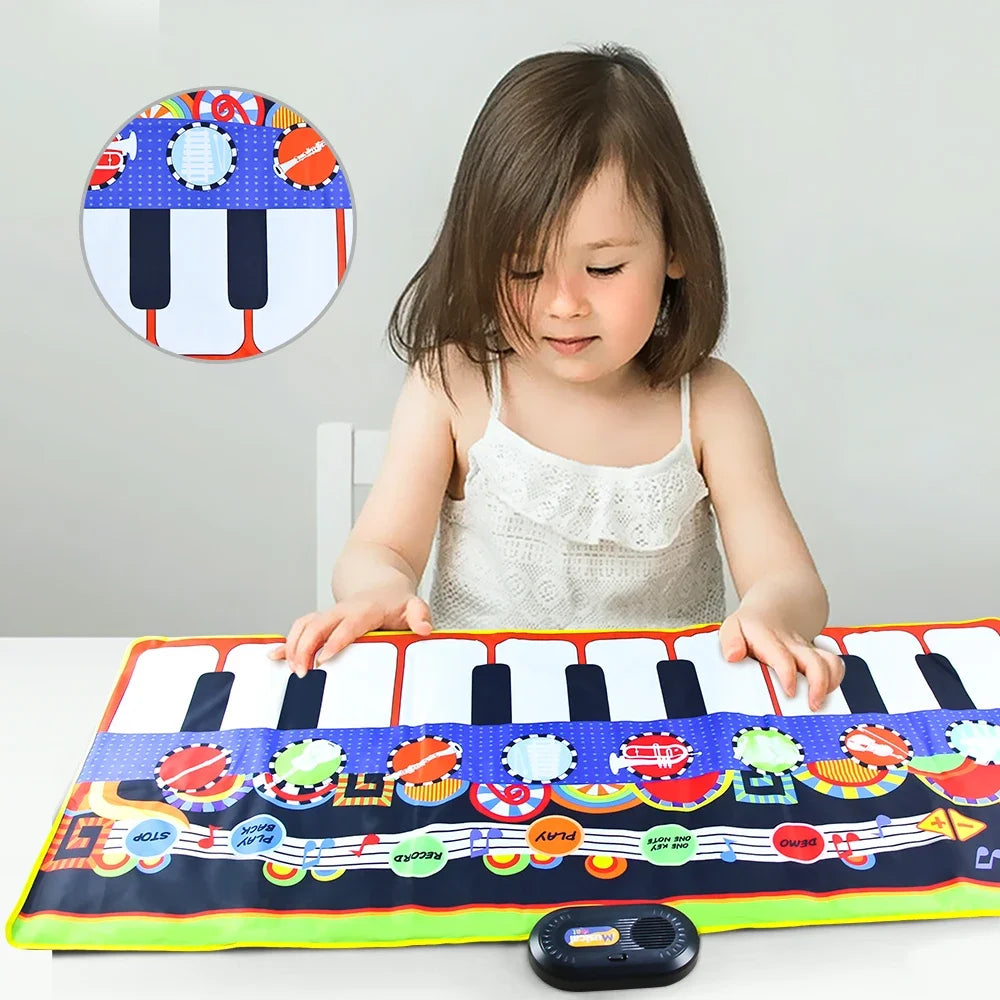135x59cm Musical Piano Mat Toddle Dance Keyboard 8 Instrument Sounds