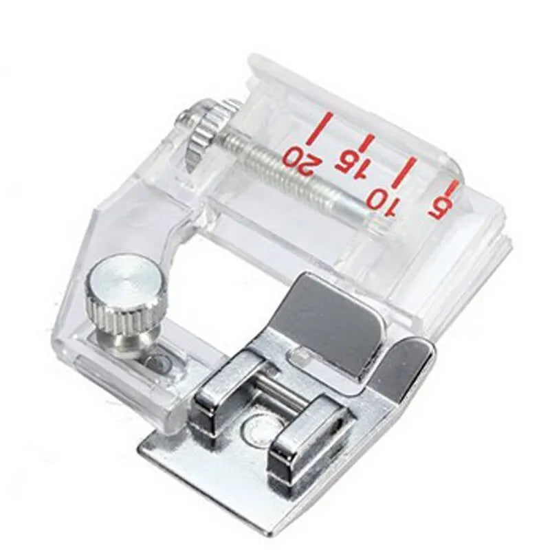 1 Pack Transparent Household Sewing Machine Accessories Adjustable Wide and Narrow Presser Foot Sewing Hemming Presser Foot Peaceful Pleasures Health and Wellness SMT001