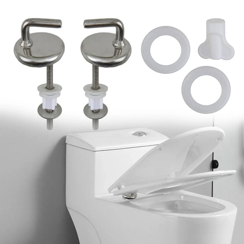 Toilet Seat Hinge Cover Mounting Connector Stainless Steel Washer