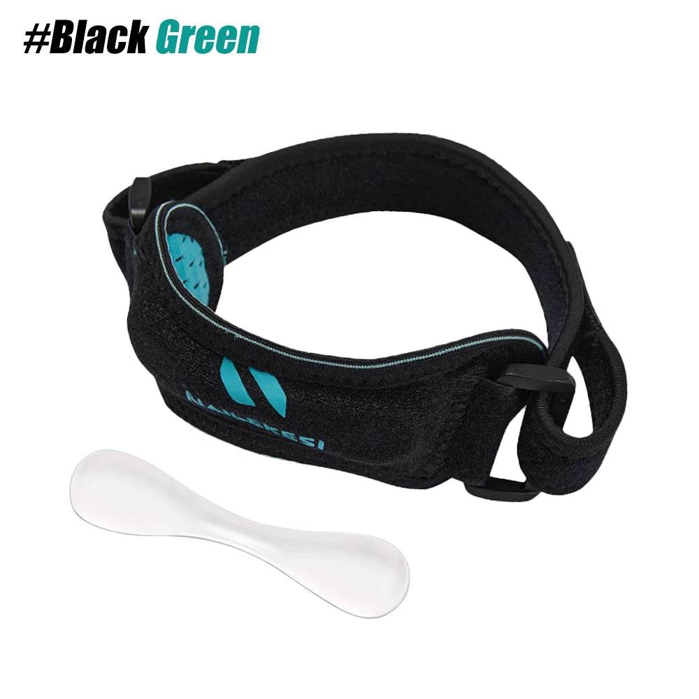 1PCS Patella Knee Brace Adjustable Patellar Tendon Support Strap,Knee Stabilizer for Running,Hiking, Basketball,Sports Women Men Peaceful Pleasures Health and Wellness BlackGreen-1PCS