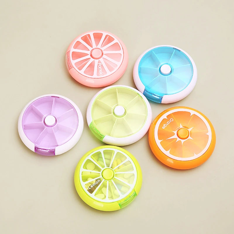 Mini New Small Portable Travel Vitamin Pill Box Cases Container Organizer Storage Tablet 7 Days 7 Grids Medicine Fish Oils Peaceful Pleasures Health and Wellness