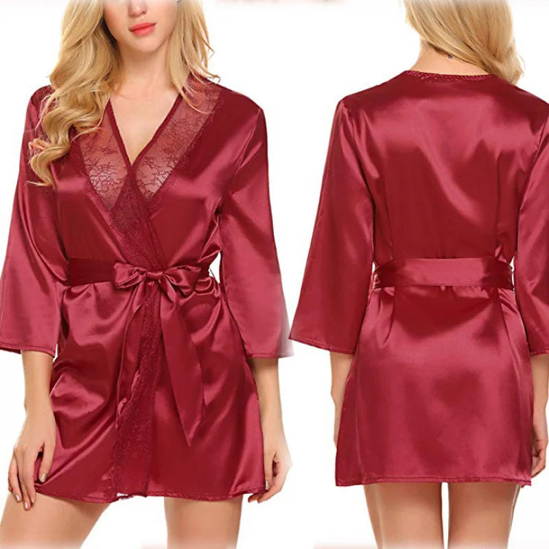 Cross-border supply Best-selling foreign trade underwear Plus-size lace robe set direct from the manufacturer Peaceful Pleasures Health and Wellness