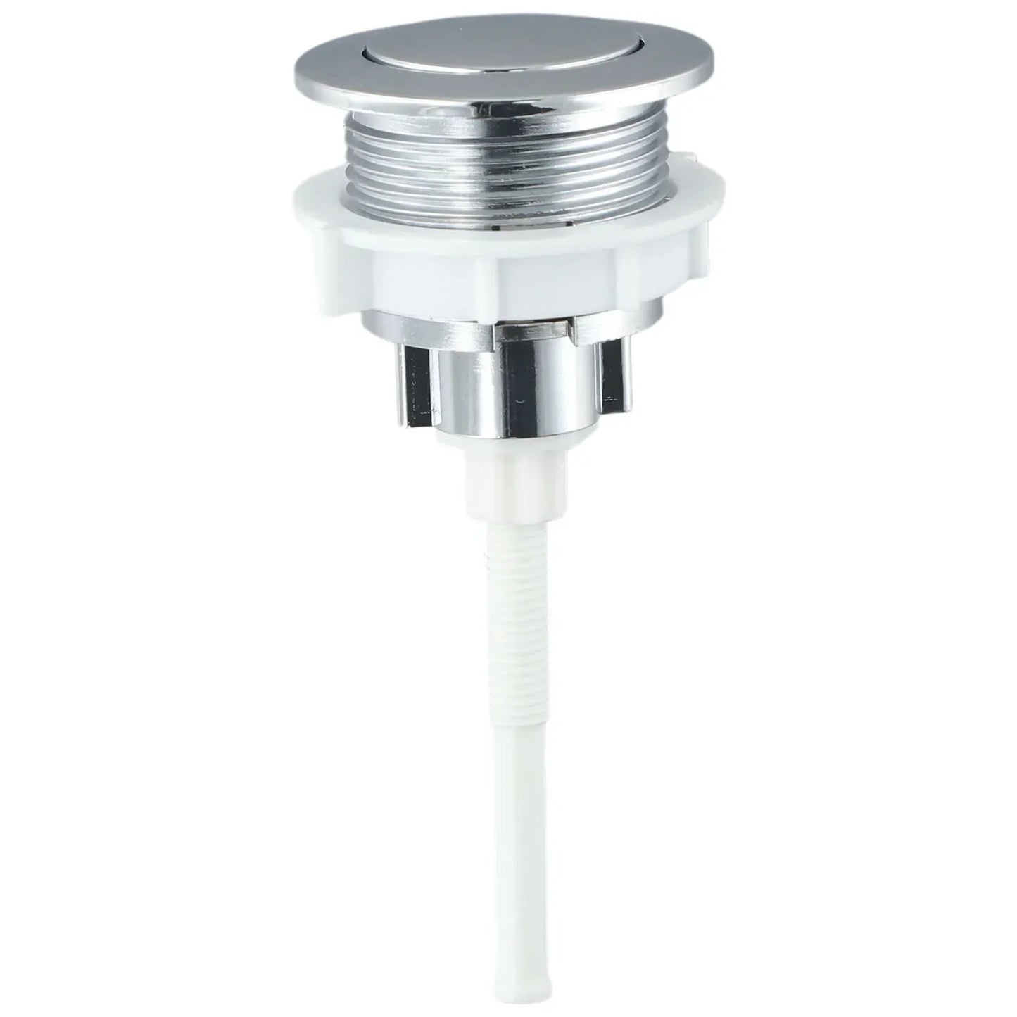 Single Push Button Toilet Tank Flush Button – ABS Silver
