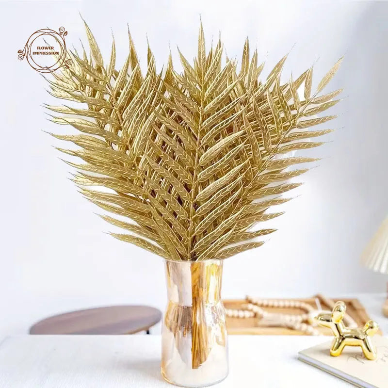 Golden Artificial Palm Leaves – Wedding, Sukkot & Holiday Decor