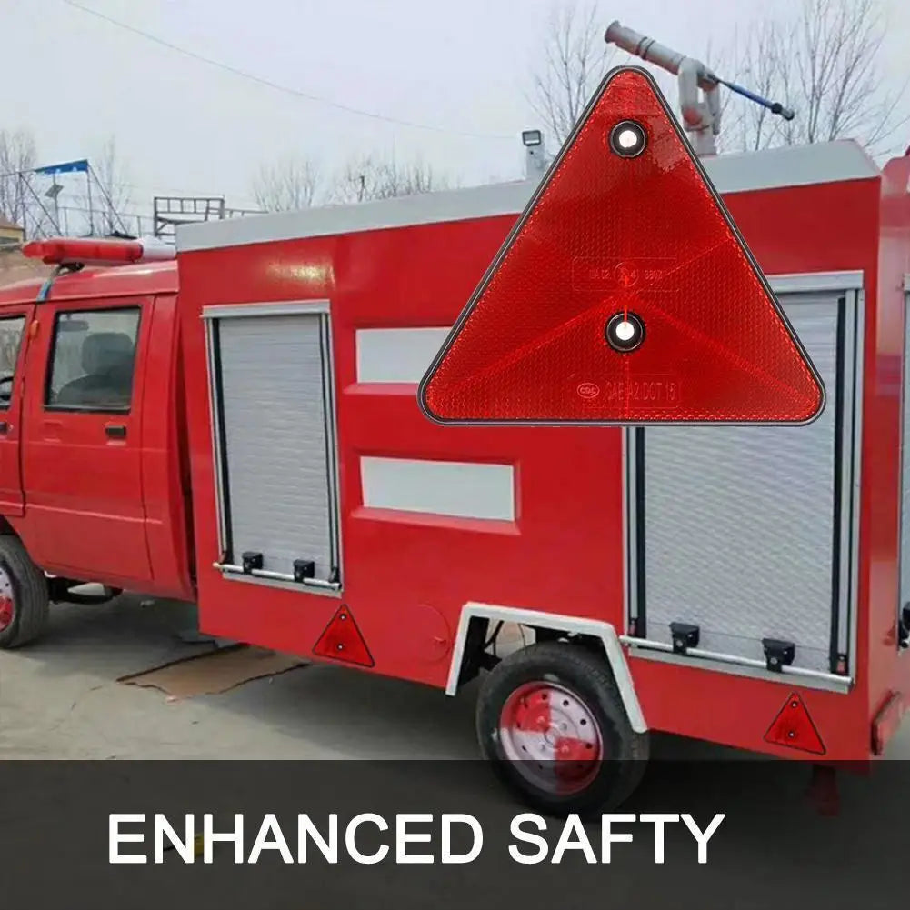 Red Triangle Reflectors for Enhanced Vehicle Safety Peaceful Pleasures Health and Wellness