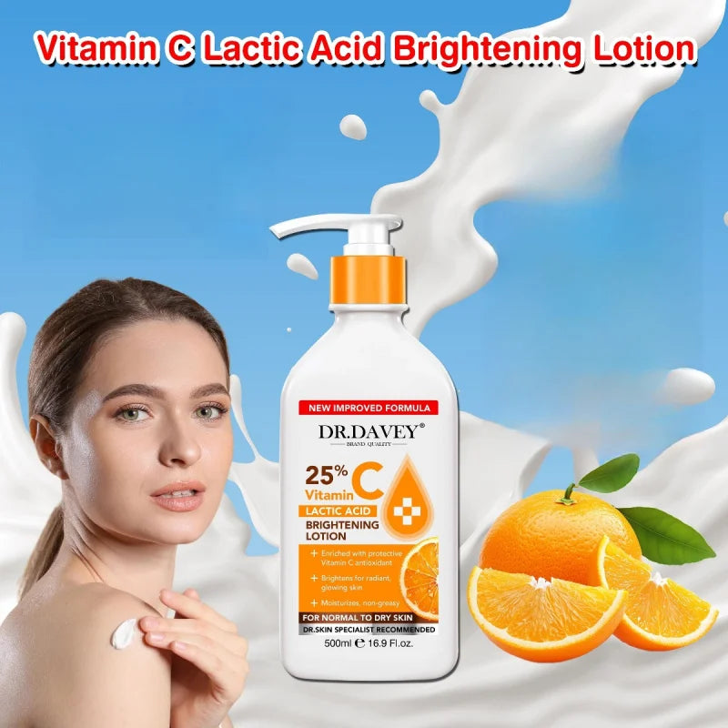 500ml Vitamin C Body lotion Large-capacity moisturizing beautifying with long-lasting fragrance, refreshing non-greasy Peaceful Pleasures Health and Wellness