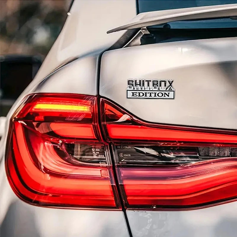 SHITBOX zinc alloy car stickers, car tailgate, car modification car stickers, personalized fashion, specifications are diverse Peaceful Pleasures Health and Wellness