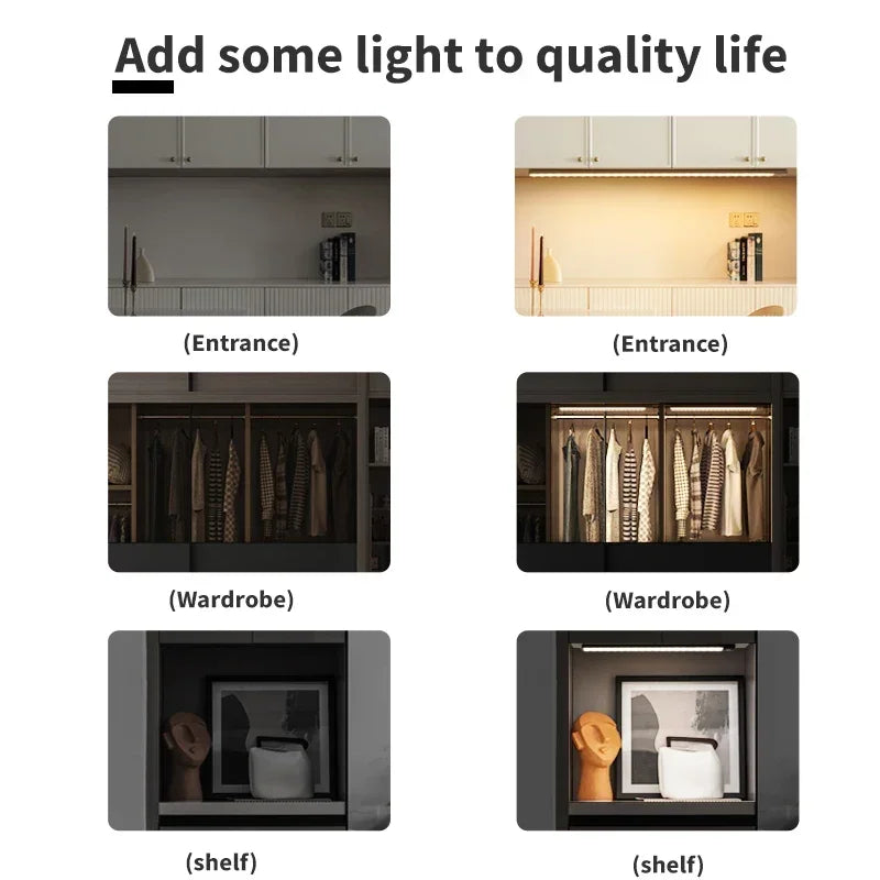 Led Light Motion Sensor Kitchen Corridor Home Decoration Decorate Portable Rechargeable Wireless Night PIR Charging USB Lights Peaceful Pleasures Health and Wellness