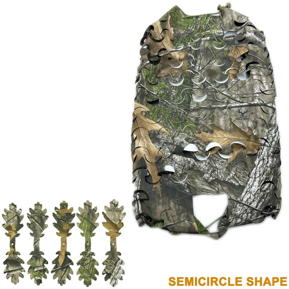 3D Camo Laser Cut Leaf Shape Airsoft Helmet Cover Mesh Helmet Cloth Paintball Paratrooper Hunting Airsoft Helmet Accessories Peaceful Pleasures Health and Wellness Leaf camo Semi