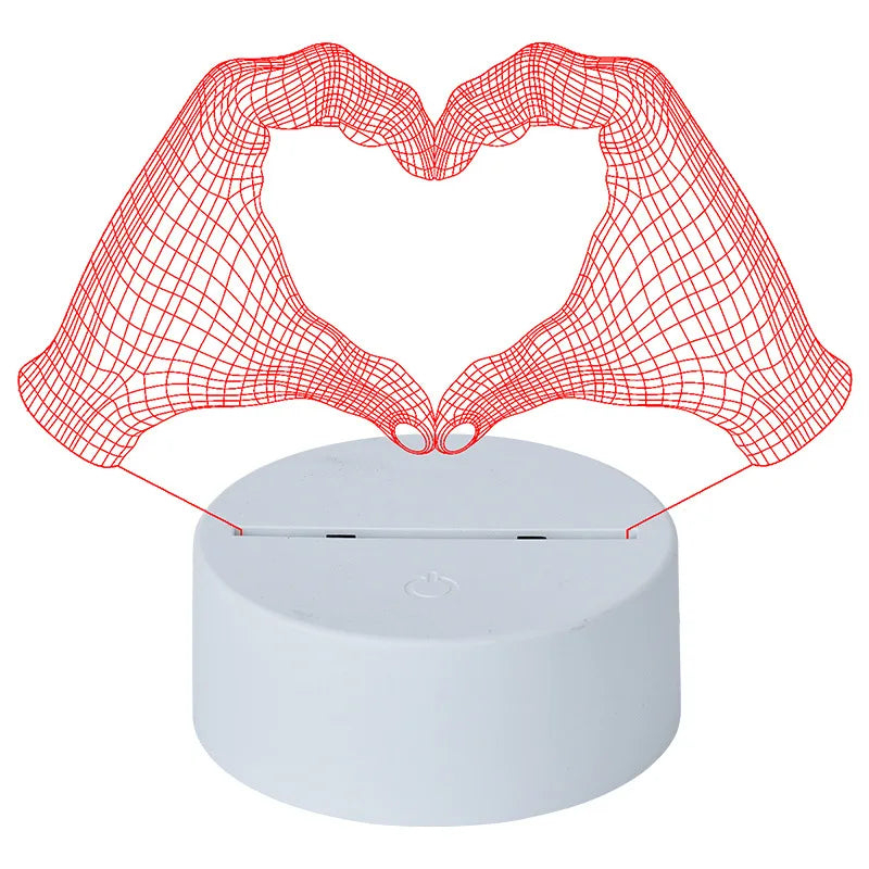 3D Acrylic LED Night Light Desktop Lamp | USB & Battery Powered