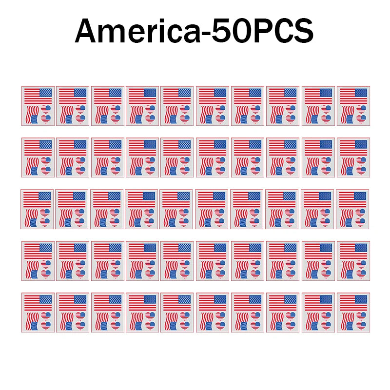 Waterproof Flag Tattoo Stickers – Brazil, USA & Germany Fans