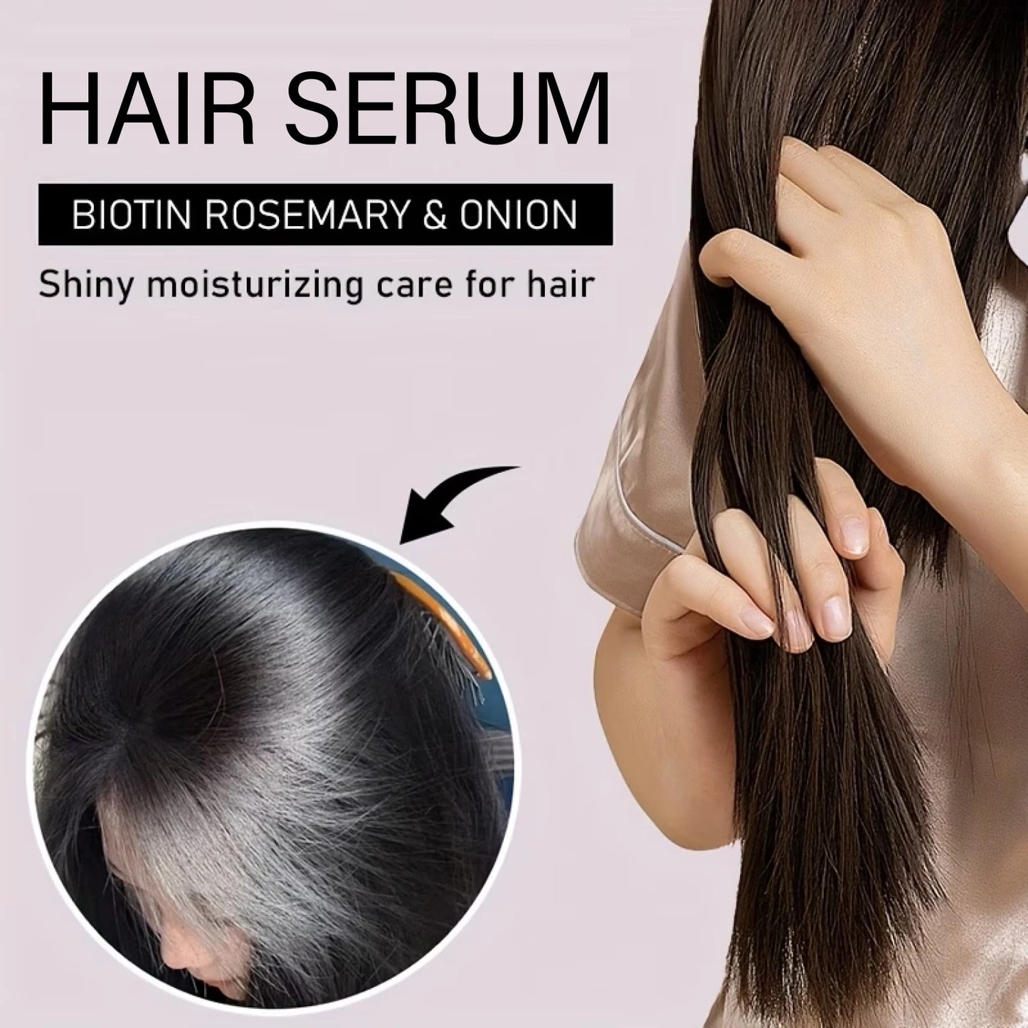 Biotin Rosemary Onion Hair Growth Serum | All Hair Types Hair Growth Serum Peaceful Pleasures Health and Wellness