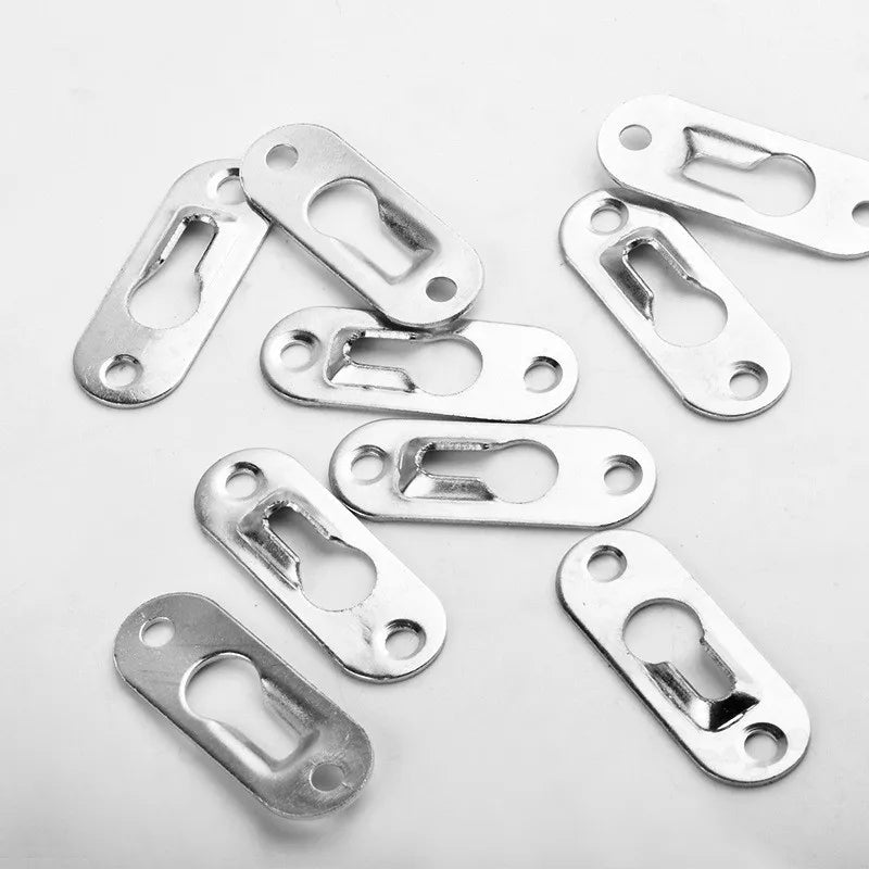 10-Pack Metal Keyhole Picture Hanger Hooks – Wall Fasteners
