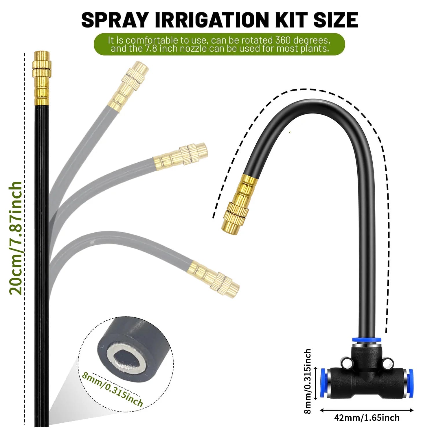 360° Free-bend Misting Nozzle Garden Programmable Timer Misting Cooling System Adjustable Atomizer Sprayer Outdoor Watering Kits Peaceful Pleasures Health and Wellness