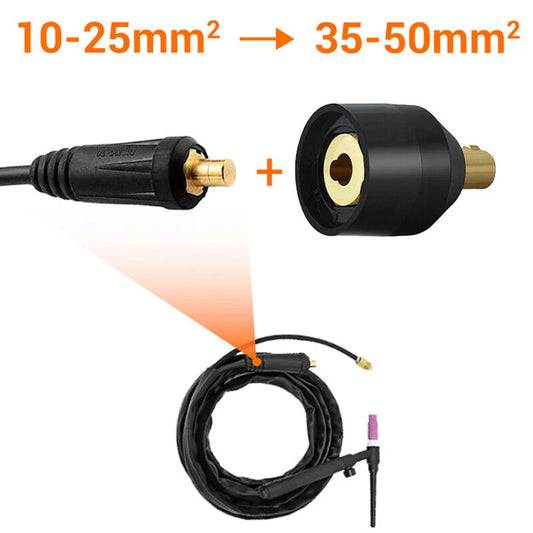 TIG Welding Torch Adapter 10-25 to 35-50 Connector Converter Welding Torch Adapter Oasis Select Default Title