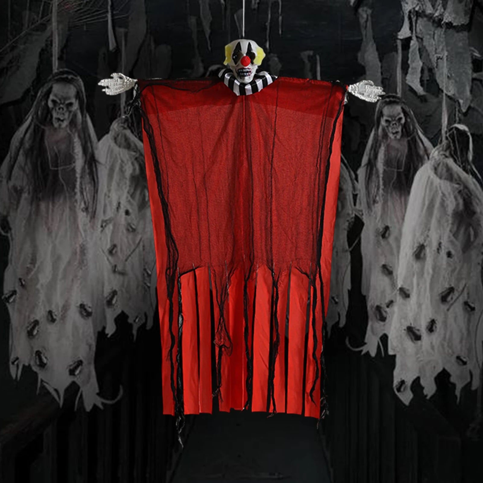 Halloween Hanging Skeleton Props Creepy Scary Haunted House Prop for Outdoor Porch Patio Tree Peaceful Pleasures Health and Wellness