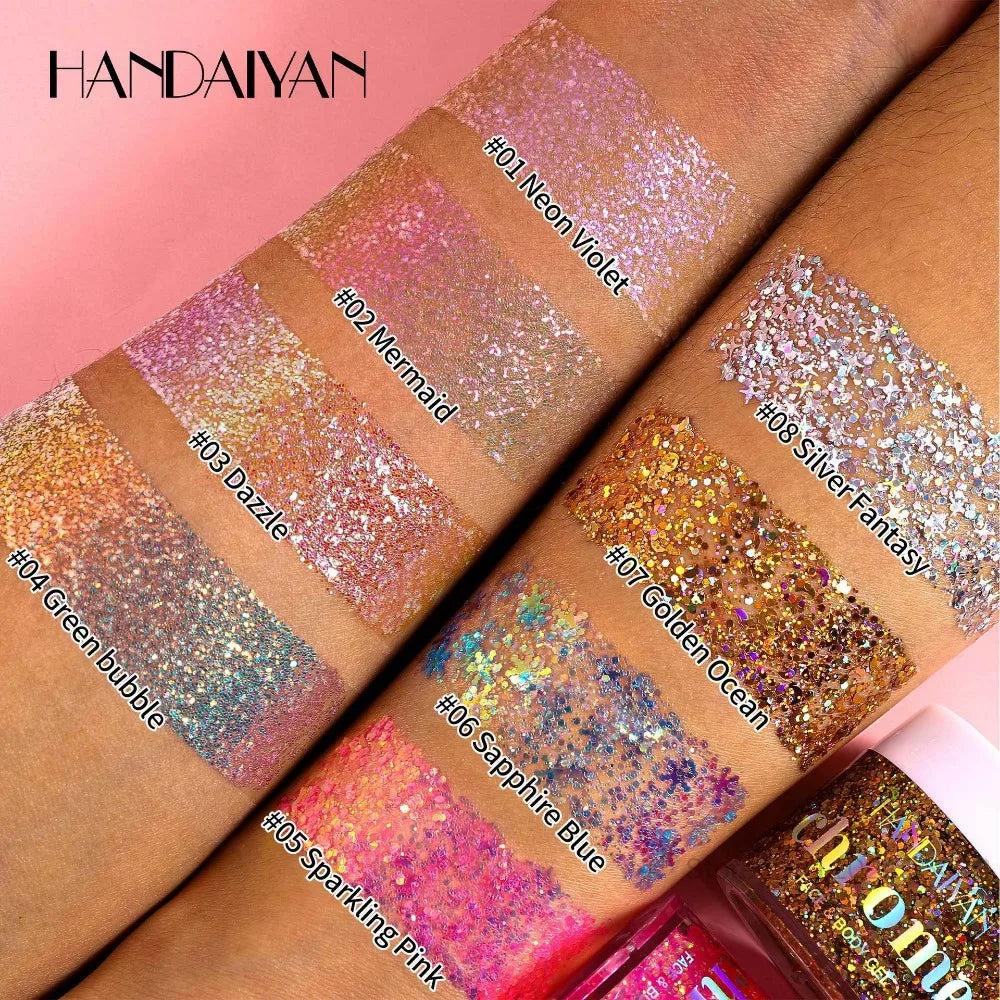 Face & Body Glitter Gel – Festival, Concert & Carnival Makeup