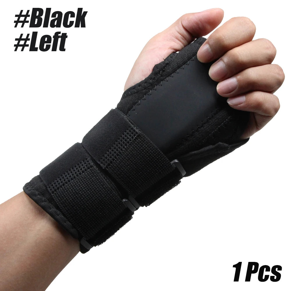 WEFITON Wrist Brace Carpal Tunnel | Metal Splint Left & Right Wrist Brace Splint Peaceful Pleasures Health and Wellness Black-Left
