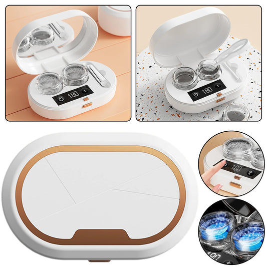 Ultrasonic Contact Lens Cleaner – 360° Vibration, 3 Modes Ultrasonic Lens Cleaner Peaceful Pleasures Health and Wellness